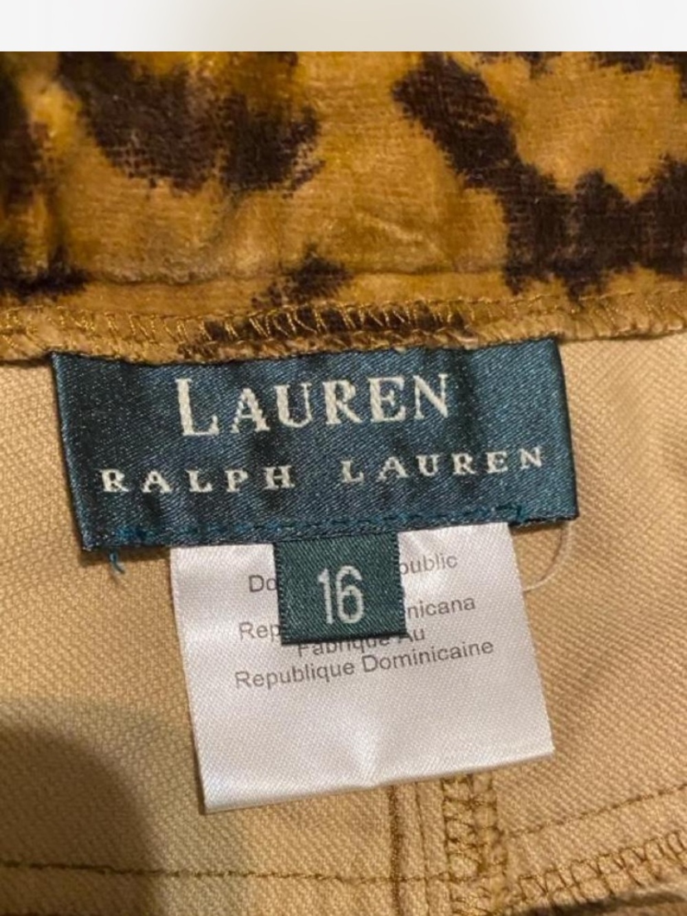 Vintage Lauren Ralph Lauren Leopard Velvety Pants - Picture 2 of 4